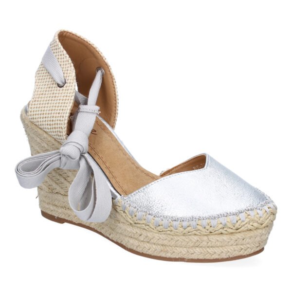 Sandalia de Mujer con Cu?a de Yute, Comodas y Elegantes, Dise?o Moderno con Cintas