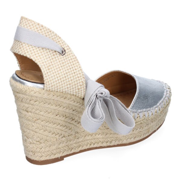 Sandalia de Mujer con Cu?a de Yute, Comodas y Elegantes, Dise?o Moderno con Cintas
