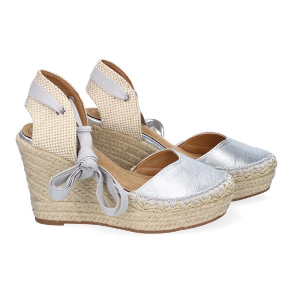 Sandalia de Mujer con Cu?a de Yute, Comodas y Elegantes, Dise?o Moderno con Cintas